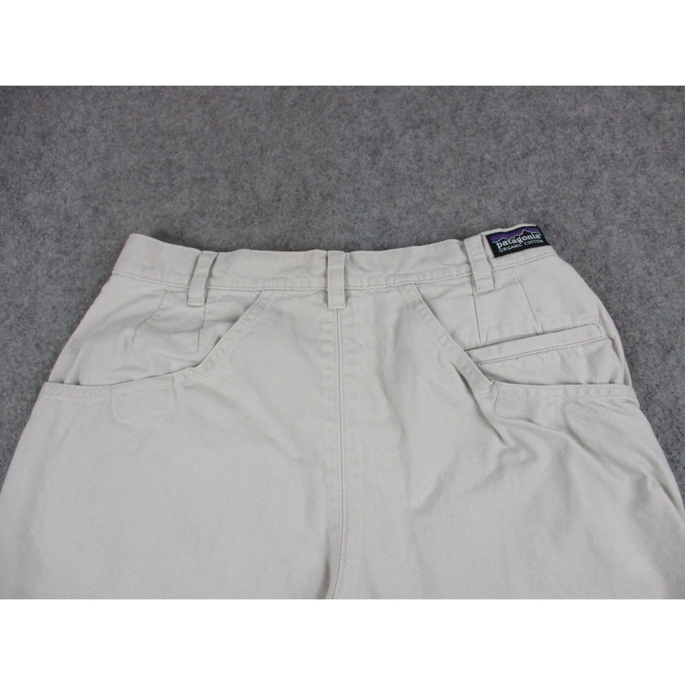 Patagonia Shorts Mens 30 Biege Stand Up Canvas Outdoors Hiking Pockets Organic - Picture 7 of 10